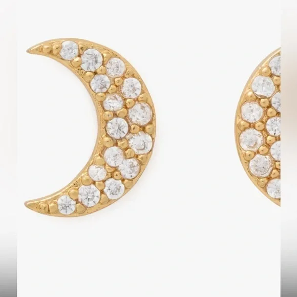 Kate spade earrings You’re A Gem Crescent Moon Studs - Picture 5 of 11